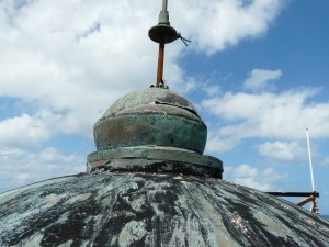 Original lighthouse roof, finial, and spire