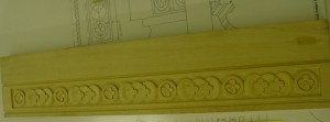 Hand carved pattern for octagon base shaft